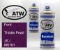 Preview: Ford, Thistle Pearl, JS / M6761: 400ml Sprühdose + 400ml Klarlack - Set, von ATW Autoteile West.